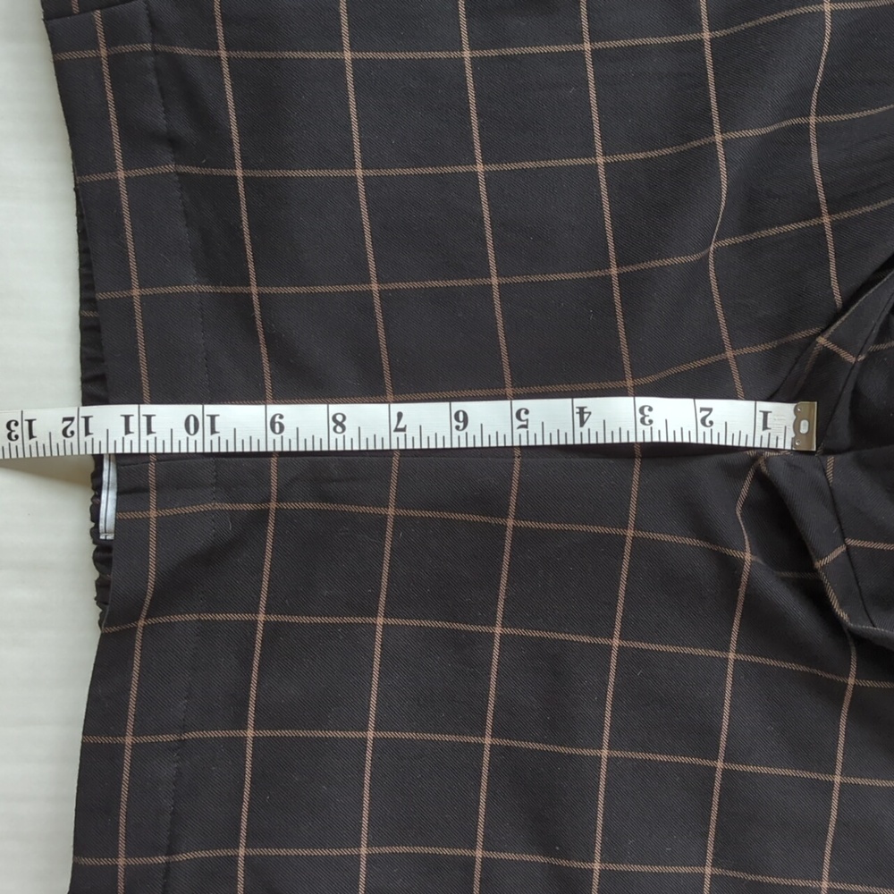 Liz Claiborne Simply Liz Plaid Career Pants 10 Black Brown/Tan Pattern - Picture 15 of 16